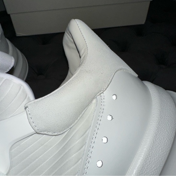 New Size 46 Alexander McQueen Sneakers White Silver - Picture 10 of 14